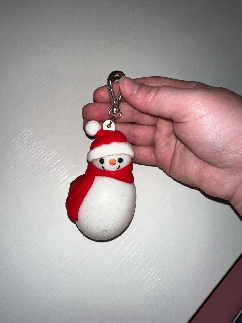 Bath&Body Works Snowman PocketBac Hand Sanitizer Holder Keychain Lights up